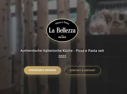 Pizzeria La Bellezza Website