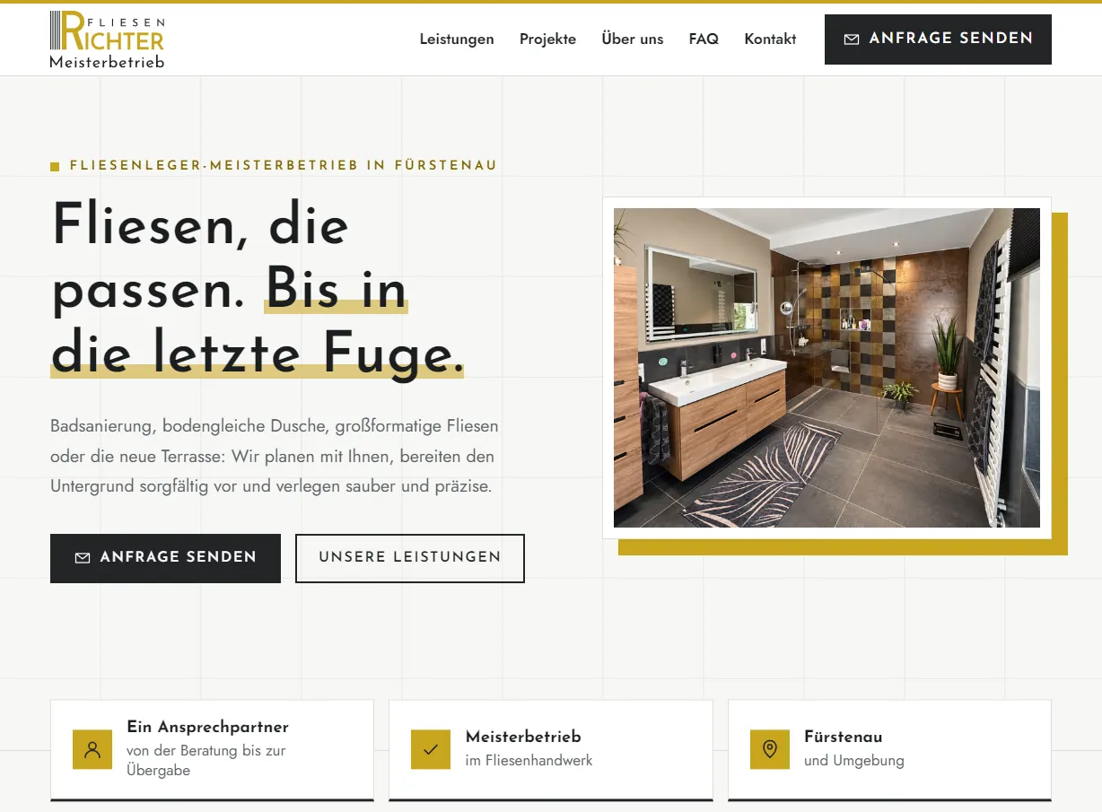Fliesen Richter Website