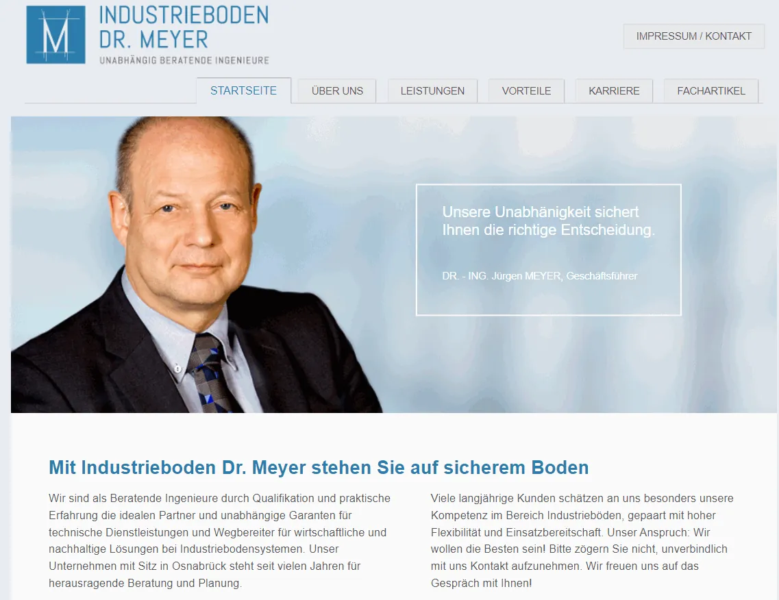 Industrieboden Meyer Website